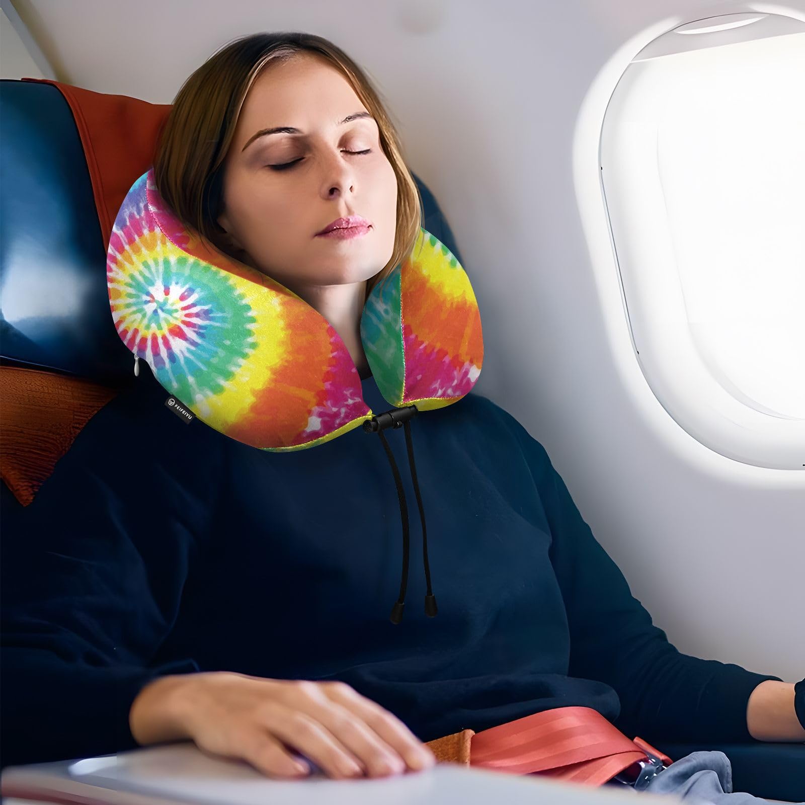 Amazon.com: susiyo Color Tie Dye Travel Pillow, Memory Foam Neck